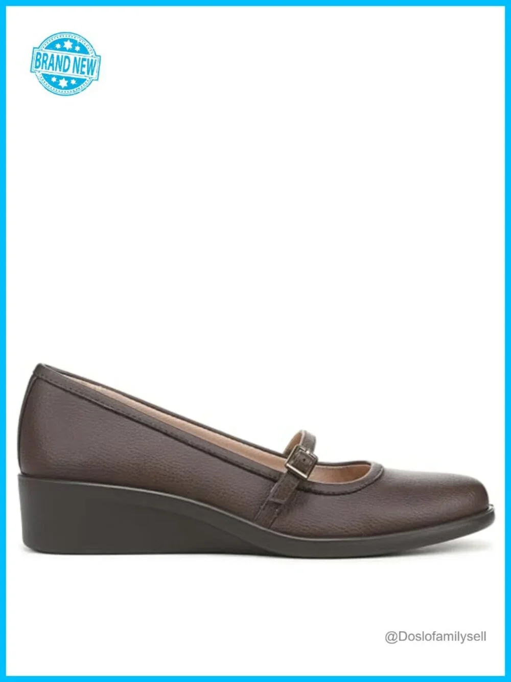 Mary Jane Flats with Cushioned Arch Support & 1.625 inch Wedge Heel